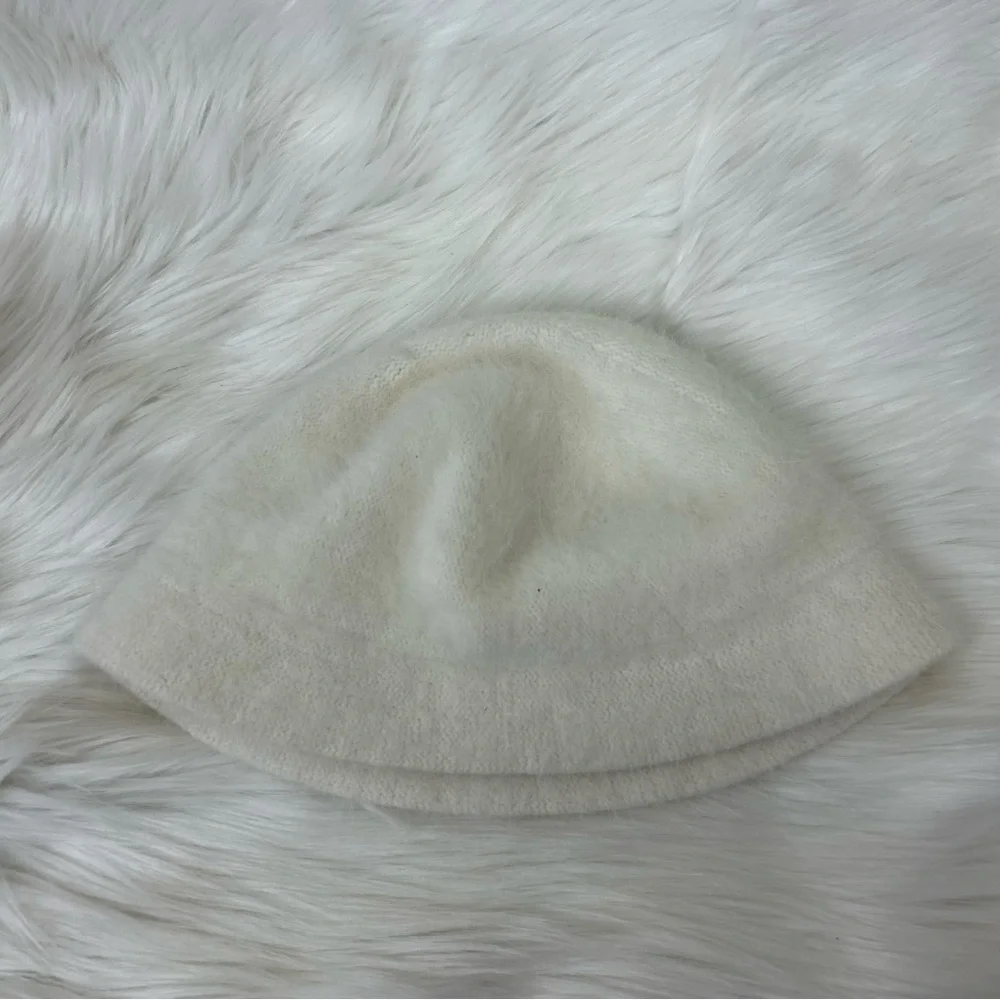 Vintage Angora Cream Knit Hat